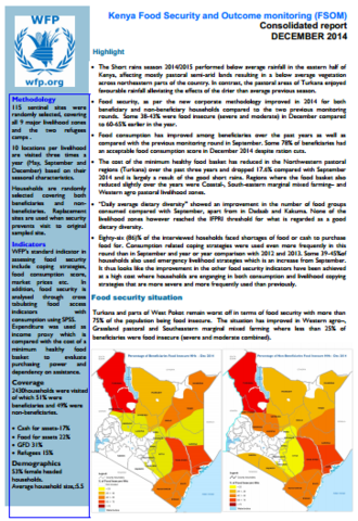 Kenya - Food Security and Outcome Monitoring, 2014