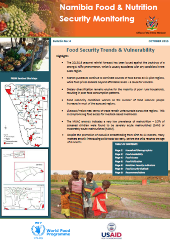 Namibia - Food and Nutrition Security Monitoring, 2015