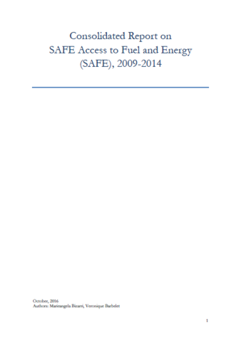 Consolidated report on Safe Access to Fuel and Energy (SAFE), 2009-2014