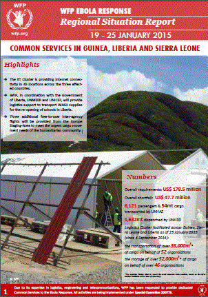 WFP Ebola Response Common Services Situation Report, 19-25 January 2015
