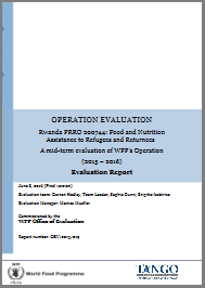 Rwanda PRRO 200744 Food and Nutrition Assistance To Refugees and Returnees: A mid-term Operation Evaluation