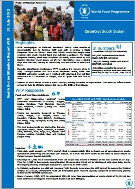 WFP SOUTH SUDAN SITUATION REPORT #88, 31 JULY 2015