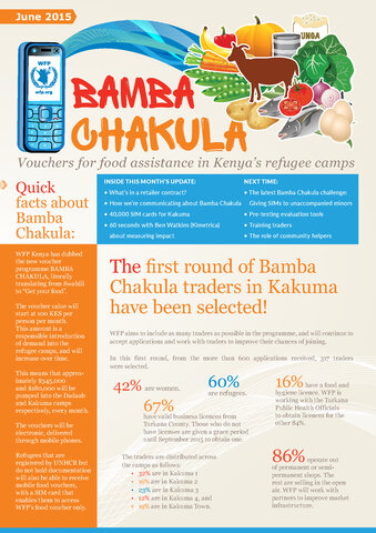 Bamba Chakula - First round of traders in Kakuma selected (June 2015)