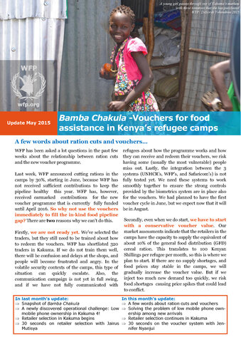 Bamba Chakula - Vouchers for food assistance in Kenya’s refugee camps (May 2015)