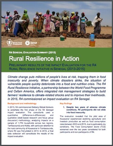 R4 Rural Resilience Initiative in Senegal - Evaluation Summary (2015)