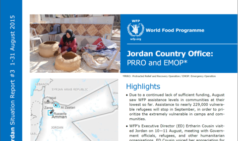 WFP Jordan Situation Report, August 2015