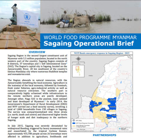 WFP Myanmar Sagaing Operational Brief