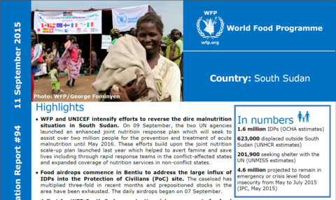 WFP South Sudan Situation Report #94, 11 September 2015