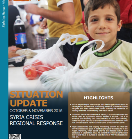 WFP’s Syria Regional Situation Report, October and November 2015.