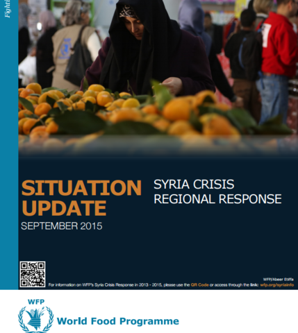 WFP SYRIA REGIONAL SITUATION REPORT, SEPTEMBER 2015