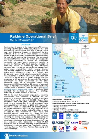WFP Myanmar: Rakhine Operational Brief
