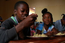 Photo: WFP/ Alexis Masciarelli, WFP’s school feeding programme is considered the largest food safety net in Haiti.