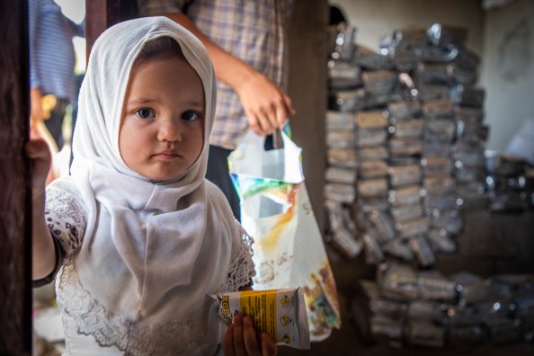 Photo:  WFP/ Mohammed Awadh. Food distribution point in Udayn district, Ibb governorate.
