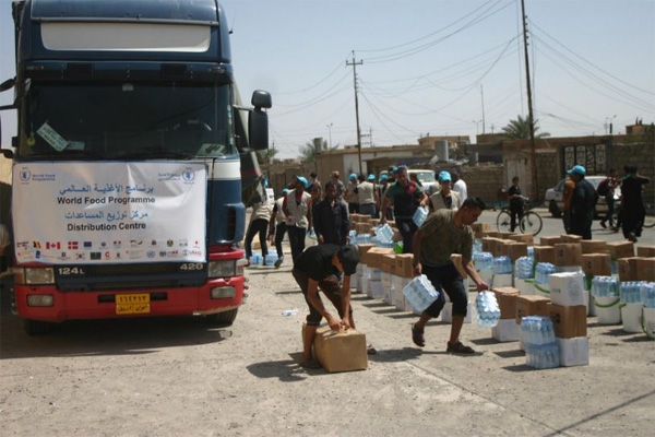 WFP Distributes Food To Families In Northern Iraqi Town Besieged For Over Two Years