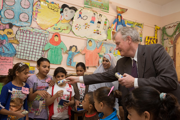 EU & WFP Visit Ground-Breaking School Feeding Project To Stop Child Labour In Egypt