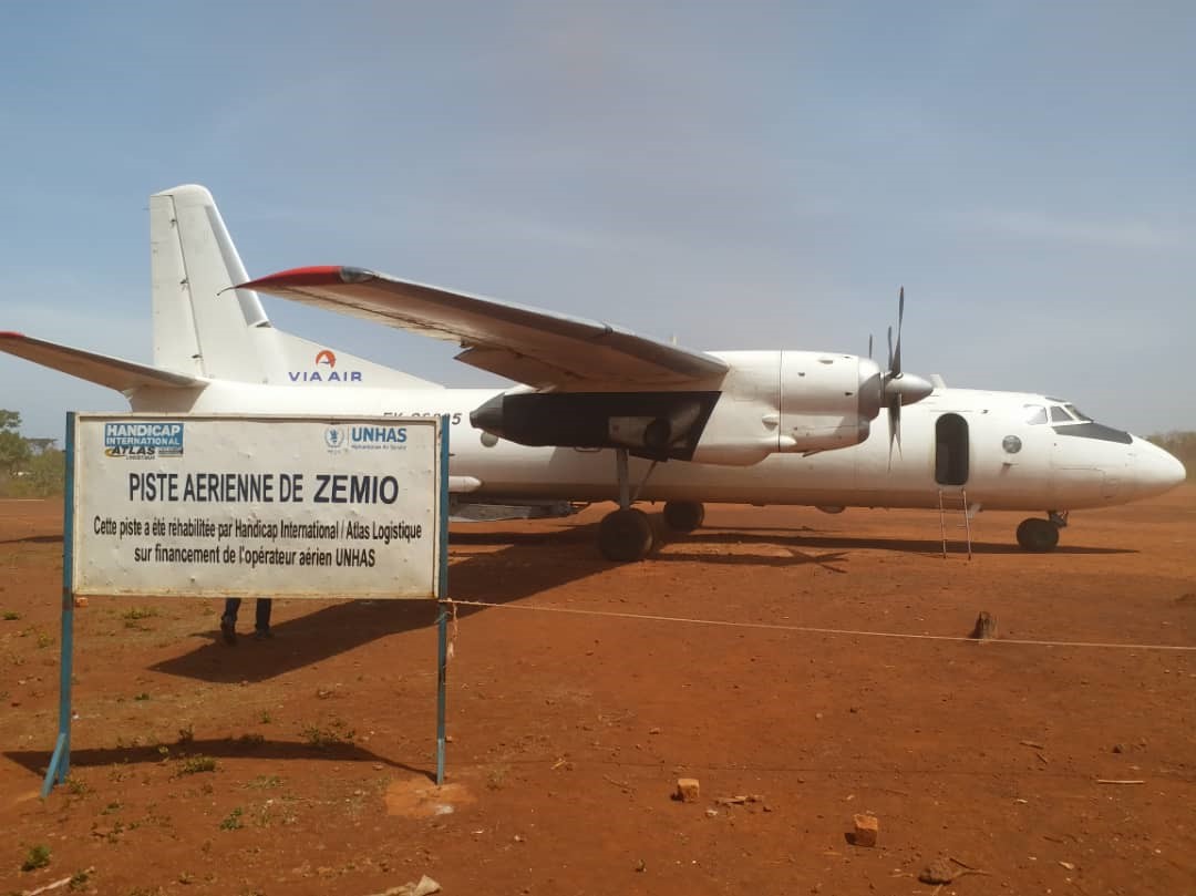 A plane in Zemio, in the east of the Central African Republic