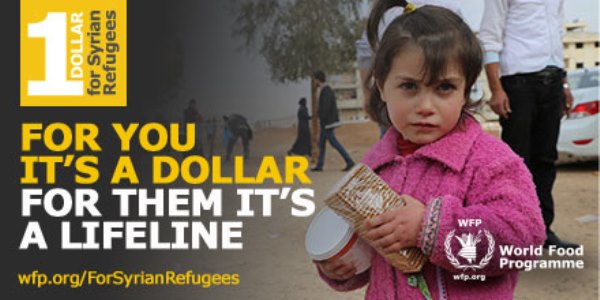 WFP 72-Hour Campaign #ADollarALifeline Brings In Dollars And Support For Syrian Refugees