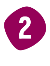 White number 2 inside a rounded maroon shape, symbolizing the first principle or step.