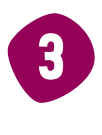 White number 3 inside a rounded maroon shape, symbolizing the first principle or step.