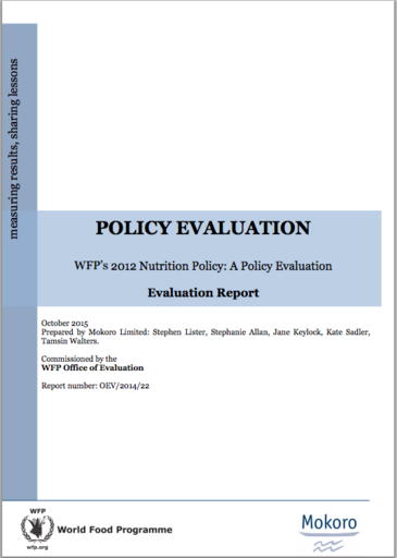 2012 Nutrition Policy: A Policy Evaluation