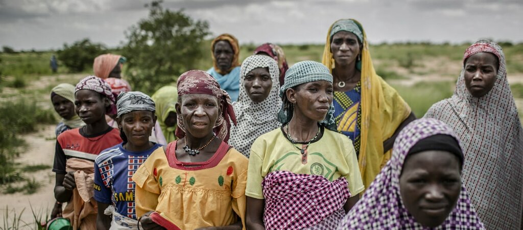 Women and children in Sahel who are affected by the rising levels of food insecurity in the region