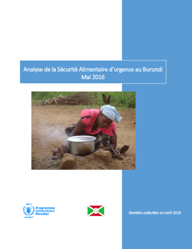 Burundi - Analyse de la Sécurité Alimentaire d’urgence au Burundi, Mai 2016
