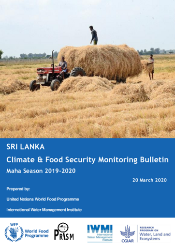 Sri Lanka – Climate and Food Security Monitoring Bulletin for the Maha (primary) Harvest Season (2019-2020)