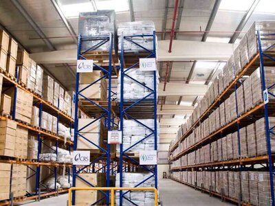 WFP depot with food