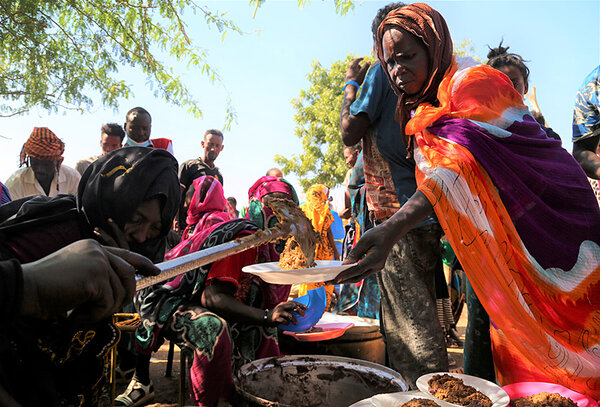 Refugees are able to cook for themselves