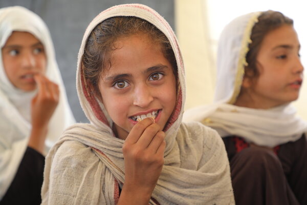 Zakia is a student in the remote area of Rodat district in Nangahar province. She wishes to be a doctor when she grows up. Photo: WFP/Sadeq Naseri