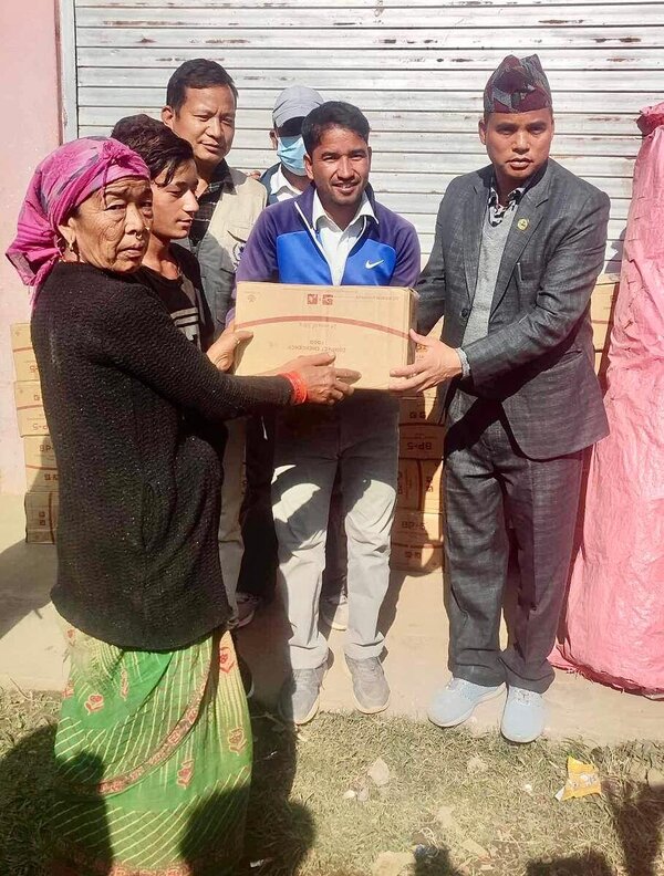Food is delivered in Nepal