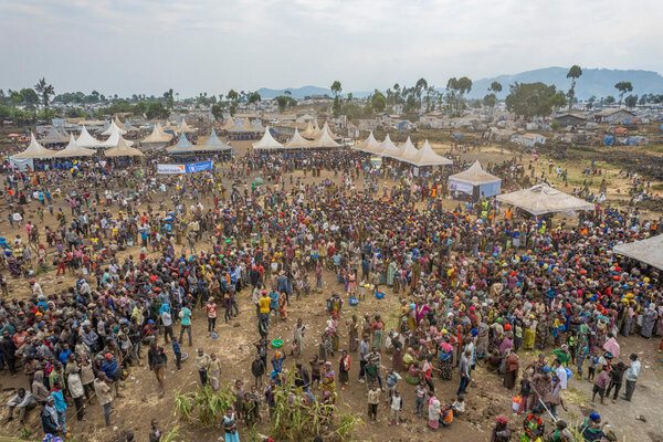 Bulengo camp from chopper