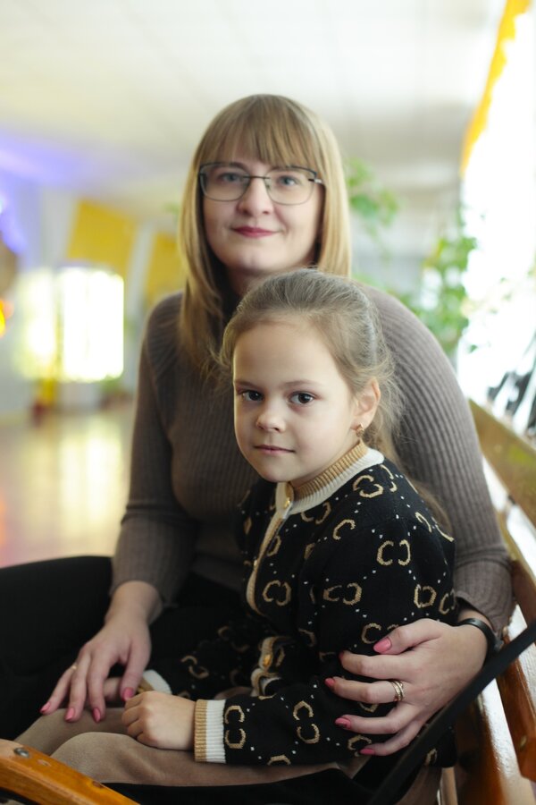 Mother and daughter in Ukraine