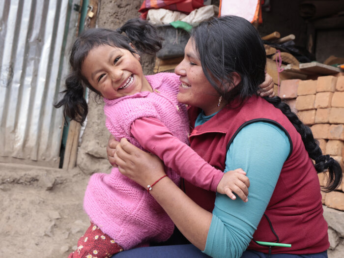 A Peruvian mother with her child
