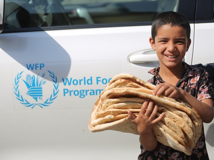 WFP distributes wheat flour to all the refugees residing inside settlements.