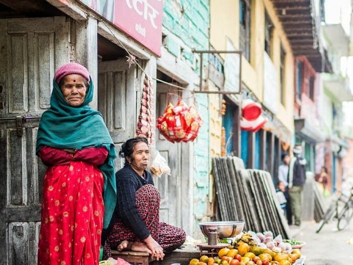 Women selling fruits in the street
