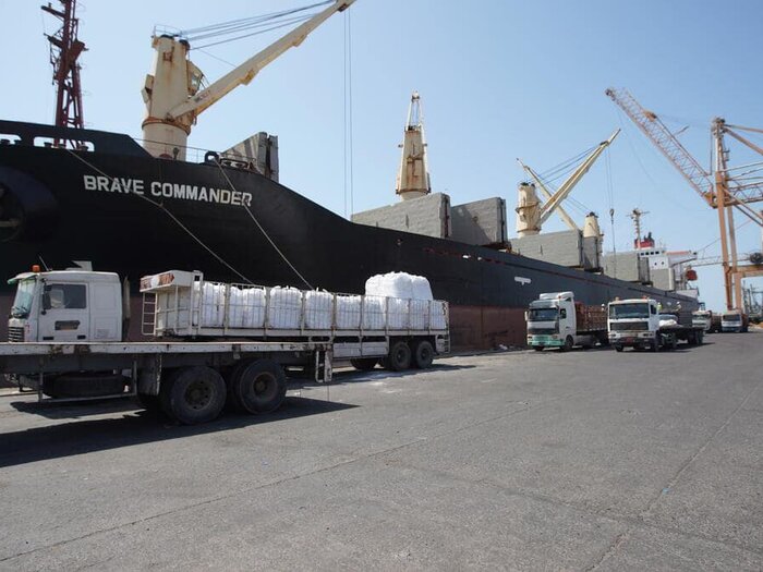 WFP grain vessel arrives Hodeidah port coming from Ukraine for humanitarian response in Yemen.