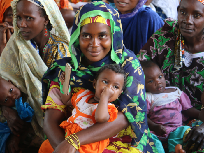 Women and their children beneficiaries of WFP's humanitarian assistance in Cameroon