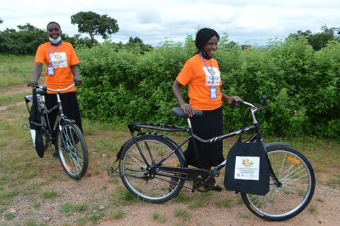 Women’s day: Volunteers in Zambia get on their bikes to tackle poor nutrition 