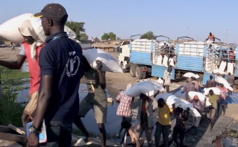 WFP food reaches key Sudan city in bid to stop famine spreading