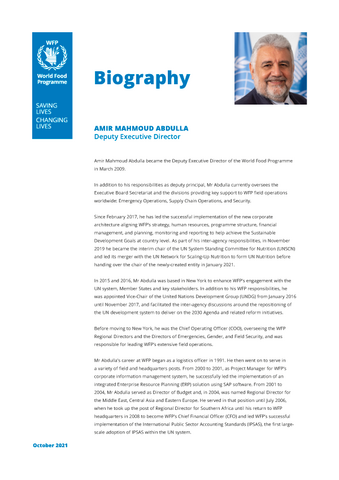 Amir Mahmoud Abdulla - biography 2021