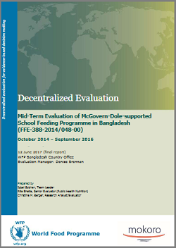 Bangladesh, School Feeding Programme (2014-2016): an evaluation