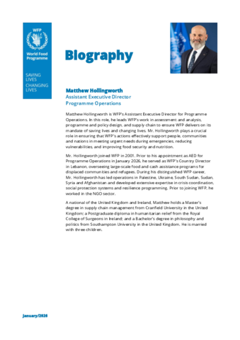 Biography of Matthew Hollingworth.