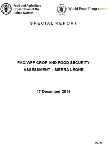 Sierra Leone - FAO/WFP Crop and Food Security Assessment, December 2014