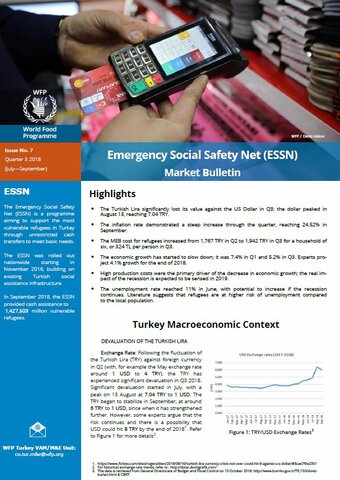 Emergency Social Safety Net Market Bulletin: Issue No. 7, Quarter 3 2018