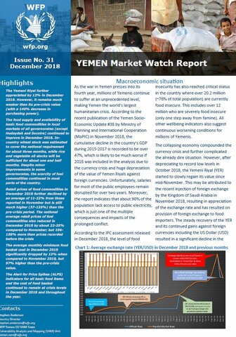 Yemen - Monthly Market Watch, December 2018