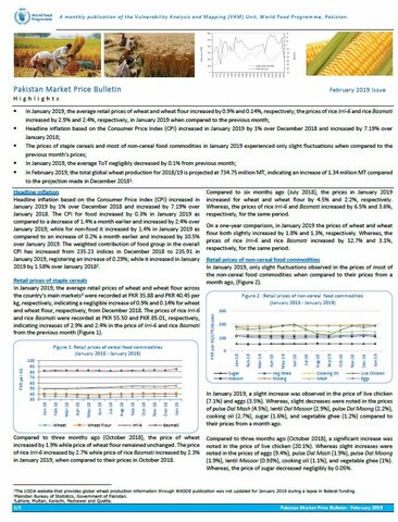 Market Price Bulletin, February 2019