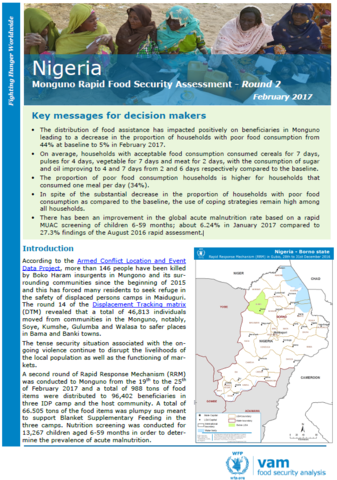 Nigeria - Monguno: Rapid Food Security Assessment, February 2017
