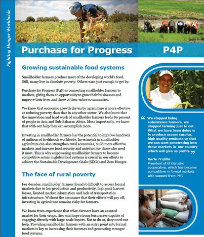 Purchase for Progress: Improving livelihoods to achieve food security