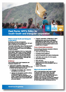 2016 - Fast Facts: WFP's policy for South-South and Triangular Cooperation